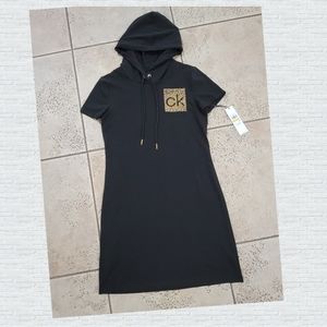 Calvin Klein Hooded T-Shirt Dress